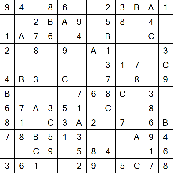 Sudoku 12x12 - Simple