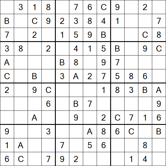 Sudoku 12x12 - Simple