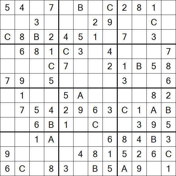 Sudoku 12x12 - Einfach