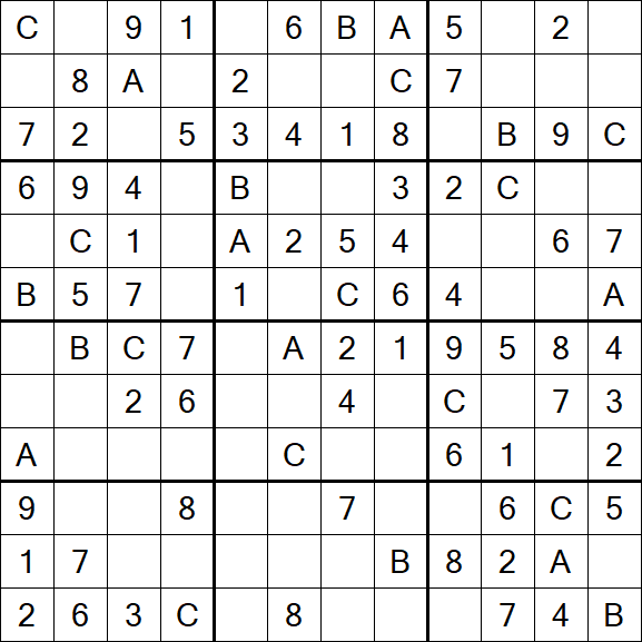 Sudoku 12x12 - Easy