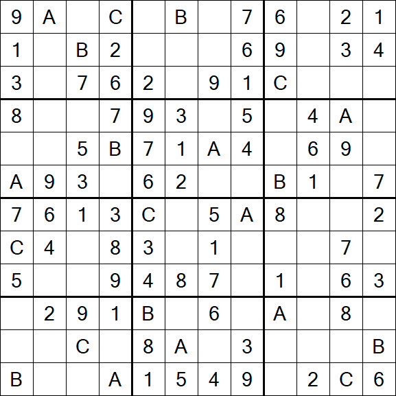 Sudoku 12x12 - Fácil