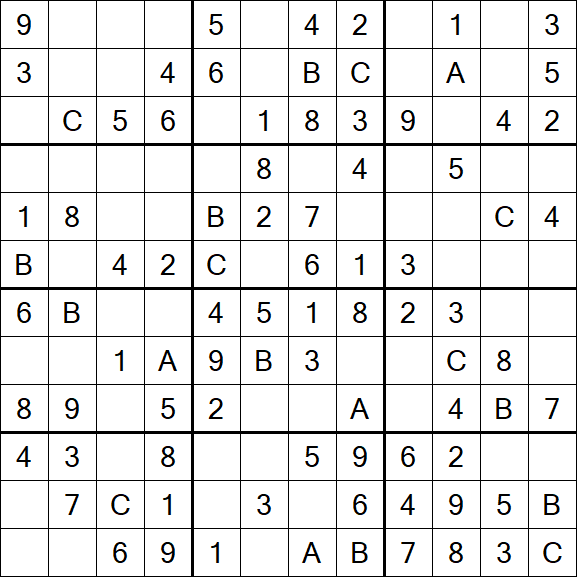 Sudoku 12x12 - Einfach