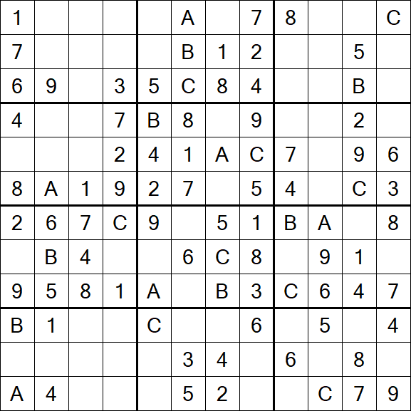 Sudoku 12x12 - Einfach