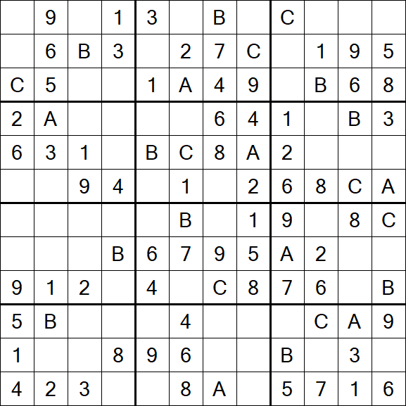 Sudoku 12x12 - Einfach