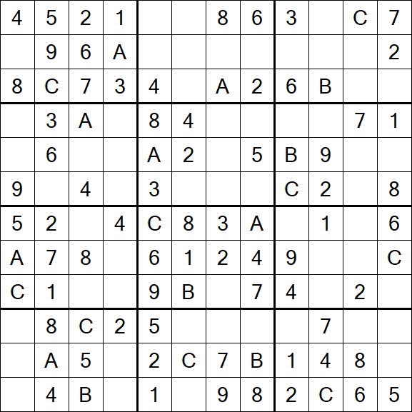 Sudoku 12x12 - Einfach