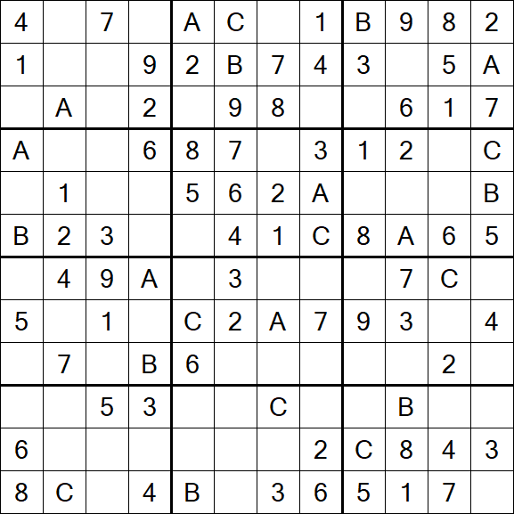 Sudoku 12x12 - Einfach