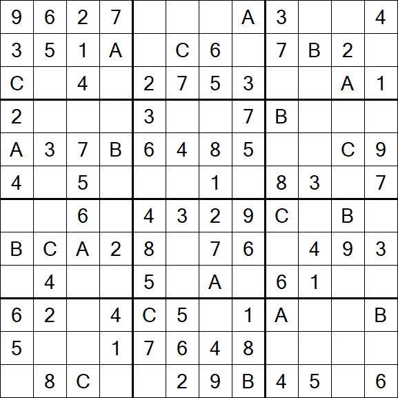 Sudoku 12x12 - Einfach
