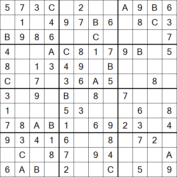 Sudoku 12x12 - Einfach