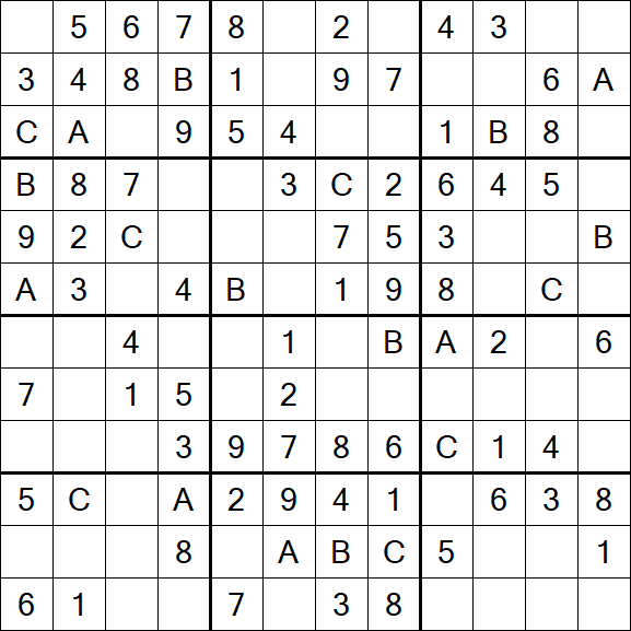 Sudoku 12x12 - Einfach