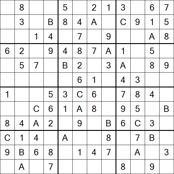 Sudoku 12x12 - Einfach