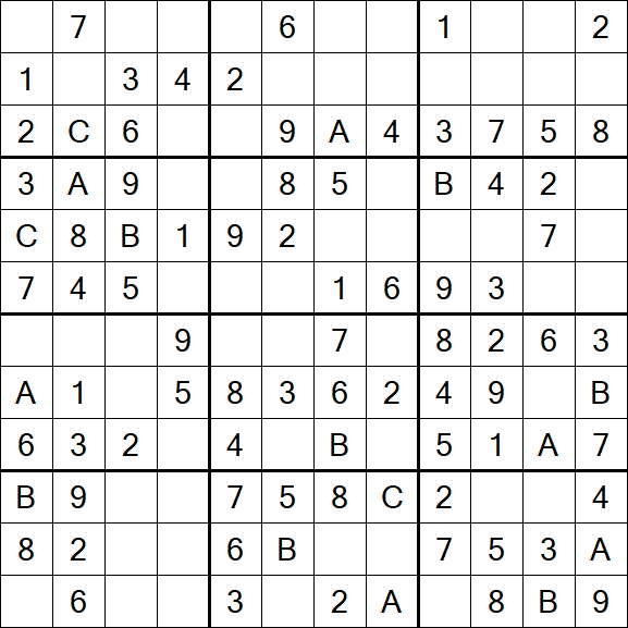 Sudoku 12x12 - Einfach