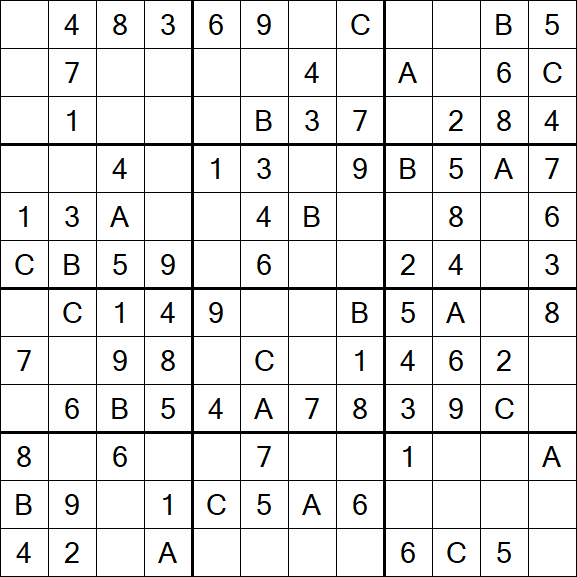 Sudoku 12x12 - Easy