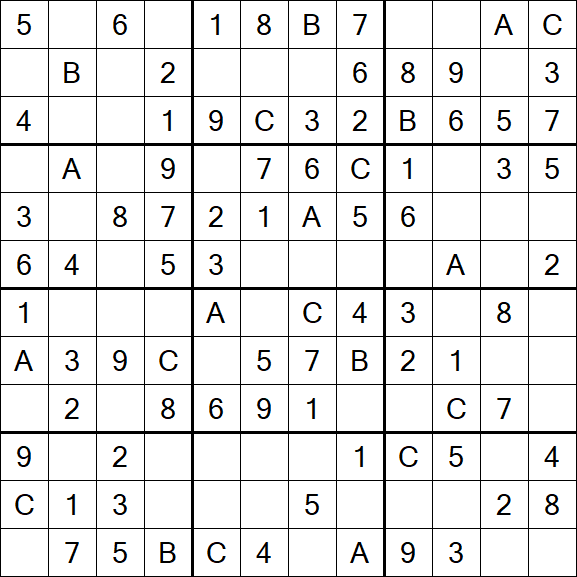 Sudoku 12x12 - Easy