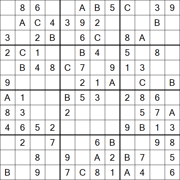 Sudoku 12x12 - Einfach