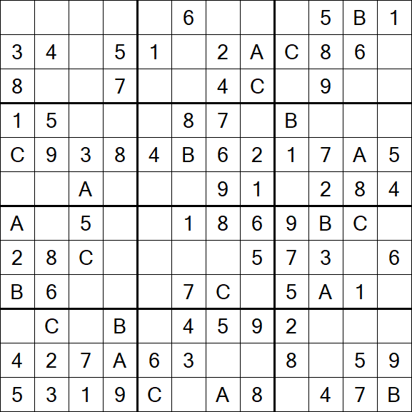Sudoku 12x12 - Einfach