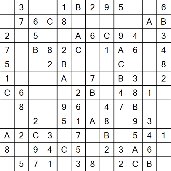 Sudoku 12x12 - Einfach