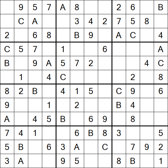 Sudoku 12x12 - Einfach
