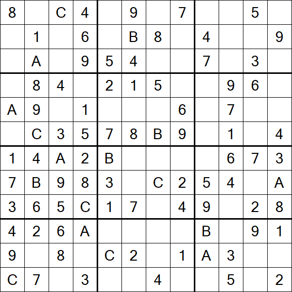 Sudoku 12x12 - Einfach