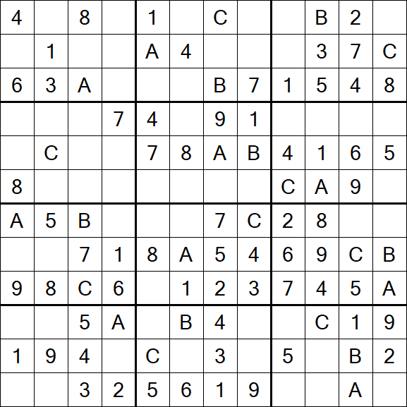 Sudoku 12x12 - Einfach