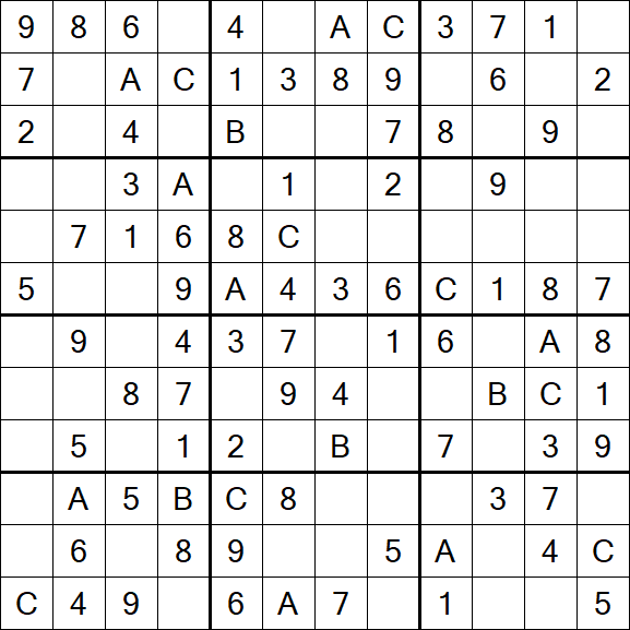 Sudoku 12x12 - Easy