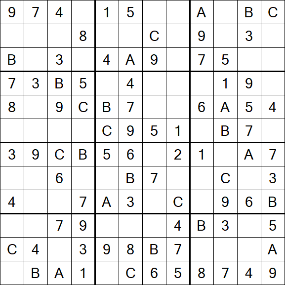 Sudoku 12x12 - Easy