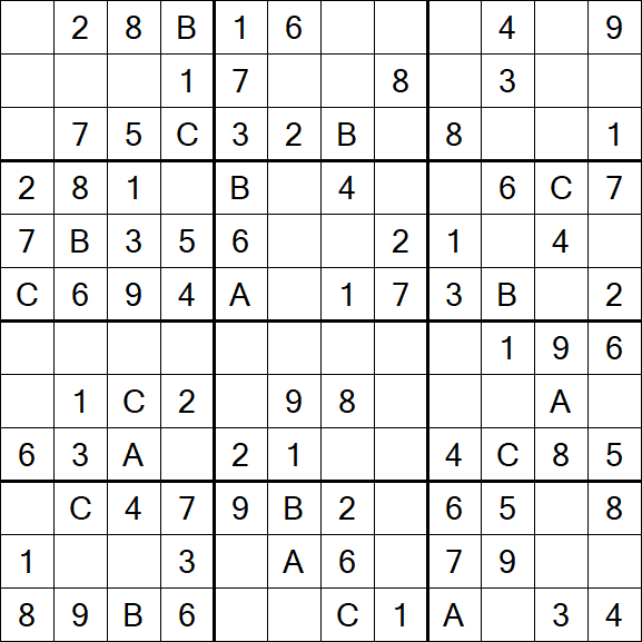 Sudoku 12x12 - Einfach