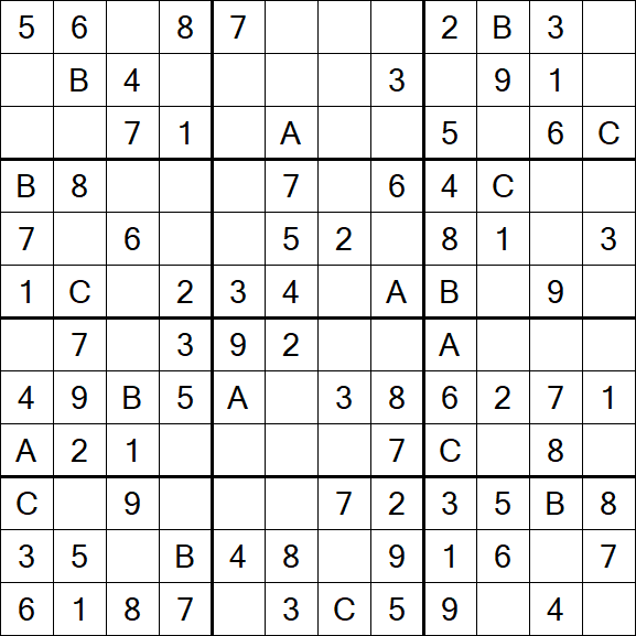 Sudoku 12x12 - Einfach