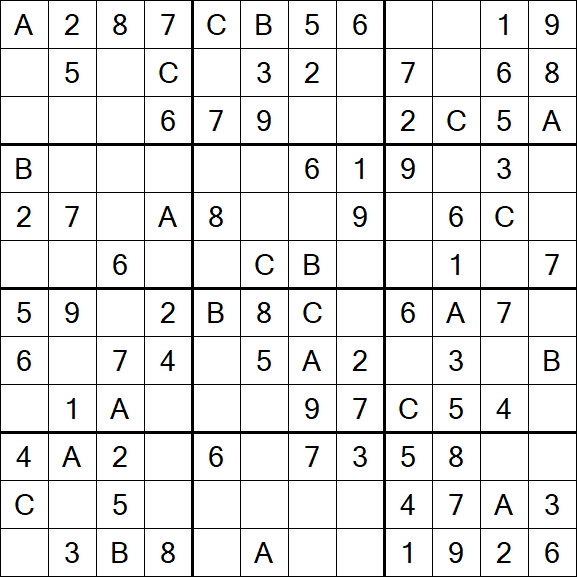 Sudoku 12x12 - Einfach