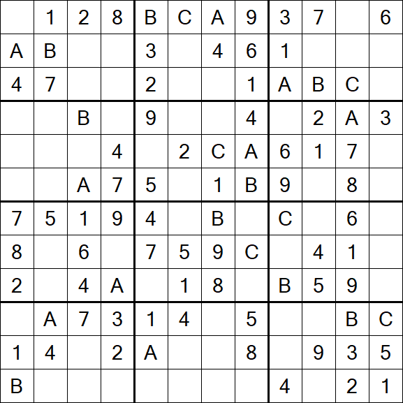 Sudoku 12x12 - Easy