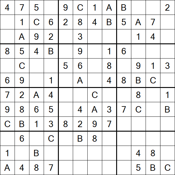 Sudoku 12x12 - Easy
