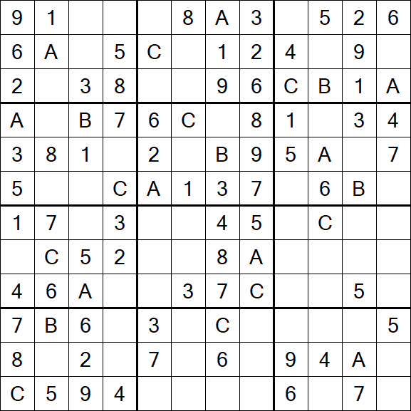 Sudoku 12x12 - Easy