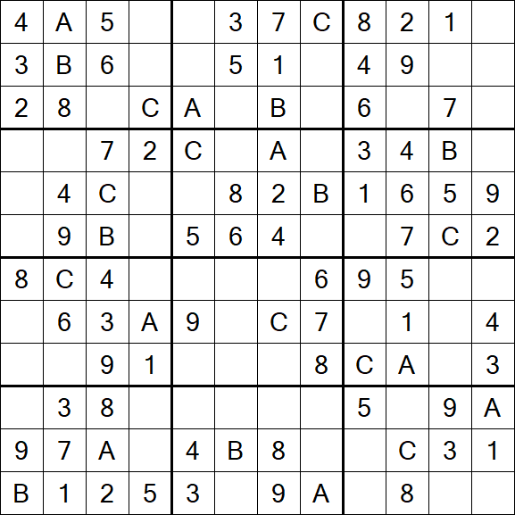 Sudoku 12x12 - Easy