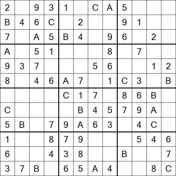 Sudoku 12x12 - Easy