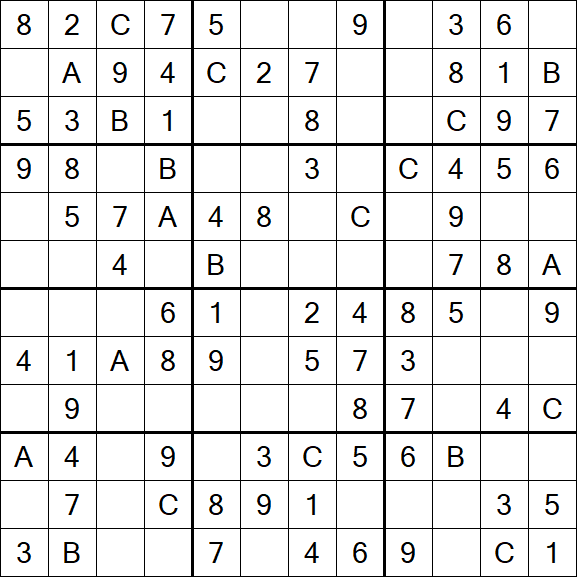 Sudoku 12x12 - Easy