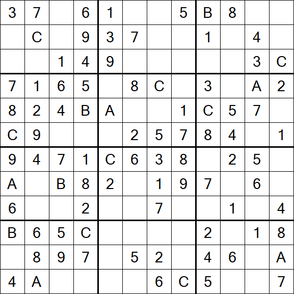 Sudoku 12x12 - Easy