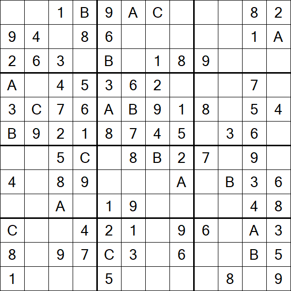 Sudoku 12x12 - Einfach