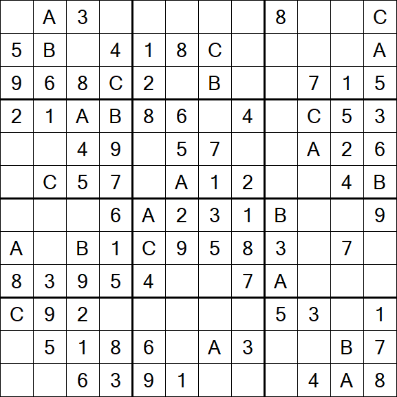 Sudoku 12x12 - Einfach