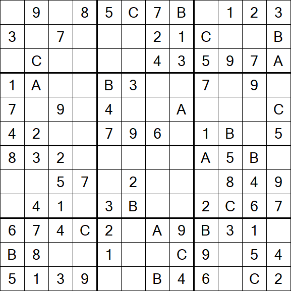 Sudoku 12x12 - Einfach