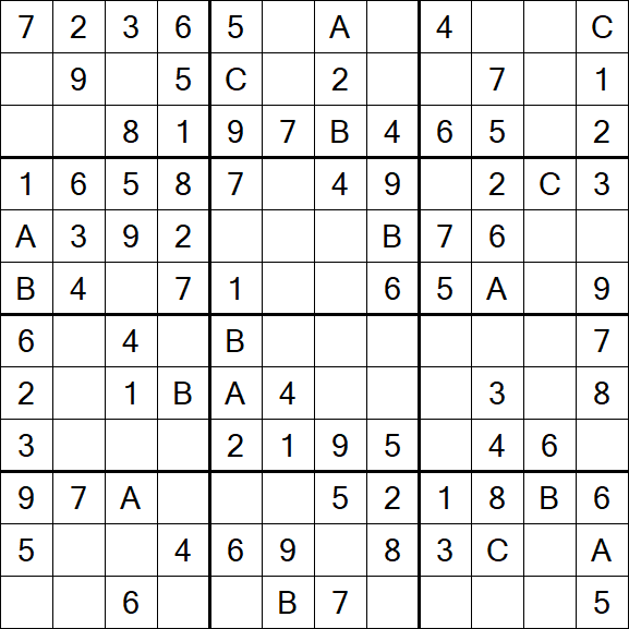 Sudoku 12x12 - Einfach