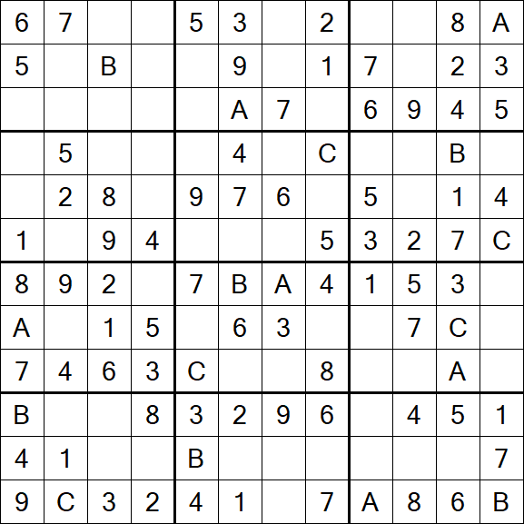Sudoku 12x12 - Easy