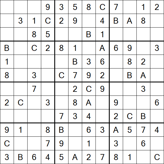 Sudoku 12x12 - Easy