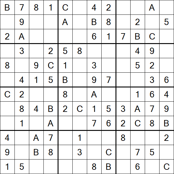 Sudoku 12x12 - Easy