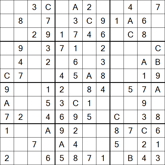 Sudoku 12x12 - Easy