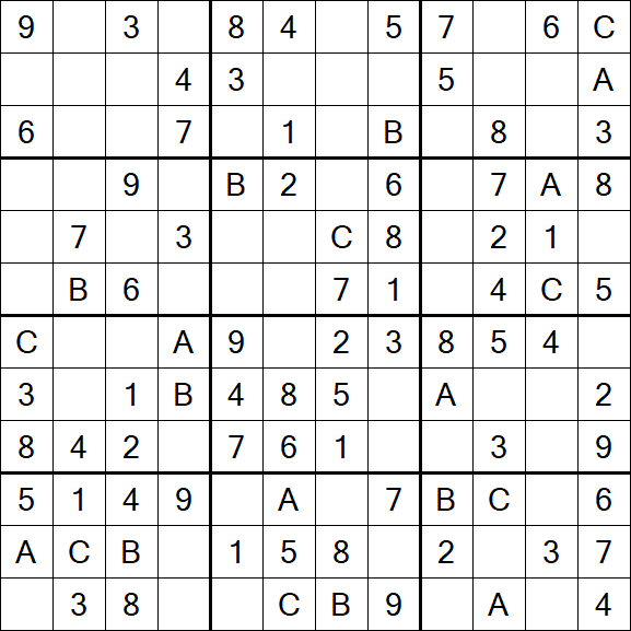 Sudoku 12x12 - Easy