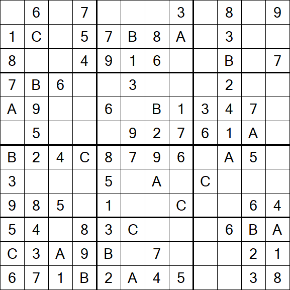 Sudoku 12x12 - Easy