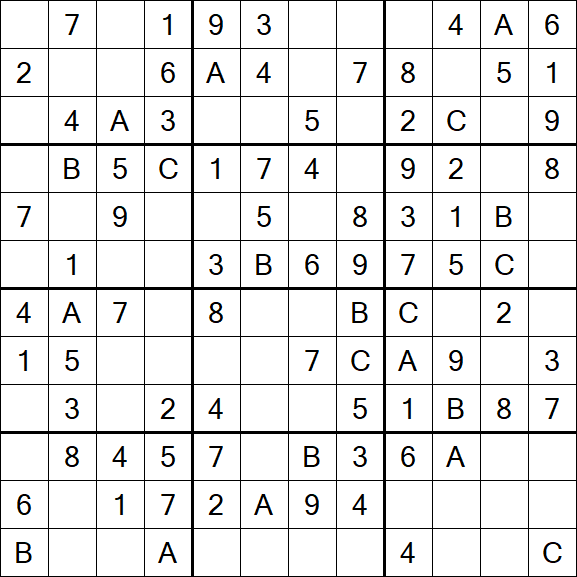 Sudoku 12x12 - Easy