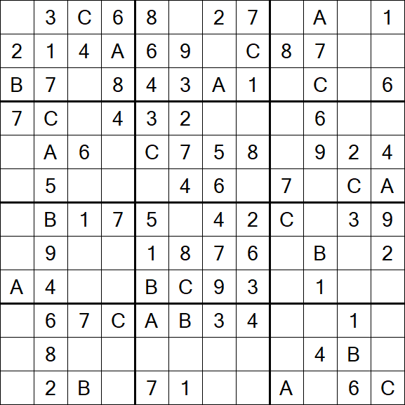 Sudoku 12x12 - Easy