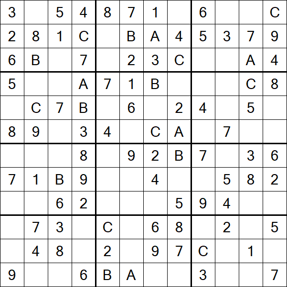 Sudoku 12x12 - Einfach
