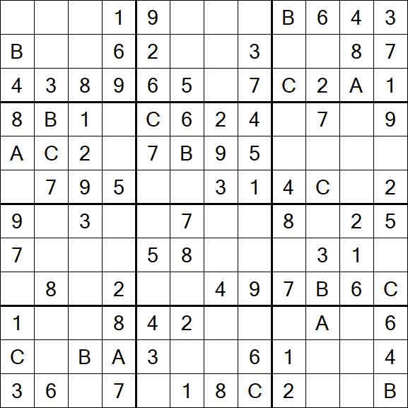 Sudoku 12x12 - Einfach