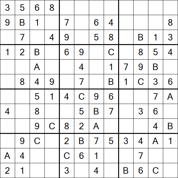 Sudoku 12x12 - Easy